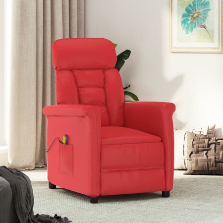 Sillón de masaje de cuero sintético rojo de vidaXL, Sillones de masaje eléctricos - Ref: Foro24-329683, Precio: 188,99 €, Des...