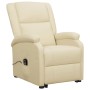 Sillón elevable cuero sintético crema de vidaXL, Sillones - Ref: Foro24-329686, Precio: 377,39 €, Descuento: %