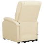 Sillón elevable cuero sintético crema de vidaXL, Sillones - Ref: Foro24-329686, Precio: 377,39 €, Descuento: %