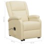 Cream synthetic leather lift-up armchair by vidaXL, Armchairs - Ref: Foro24-329686, Price: 363,99 €, Discount: %