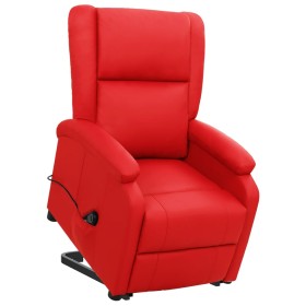 Sillón elevable cuero sintético rojo de vidaXL, Sillones - Ref: Foro24-329690, Precio: 362,99 €, Descuento: %