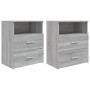 Bedside tables 2 units gray Sonoma 50x32x60 cm by vidaXL, Nightstands - Ref: Foro24-815861, Price: 108,21 €, Discount: %