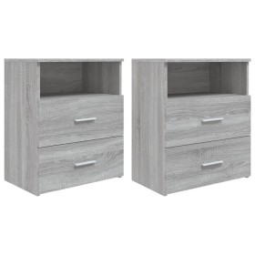 Bedside tables 2 units gray Sonoma 50x32x60 cm by vidaXL, Nightstands - Ref: Foro24-815861, Price: 108,34 €, Discount: %