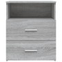 Bedside tables 2 units gray Sonoma 50x32x60 cm by vidaXL, Nightstands - Ref: Foro24-815861, Price: 108,21 €, Discount: %