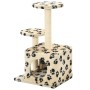 Cat scratching post with sisal post 60 cm beige prints by vidaXL, Cat furniture - Ref: Foro24-170520, Price: 38,30 €, Discoun...