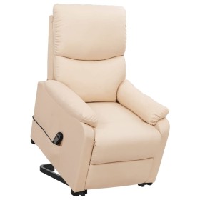 Sillón elevable tela crema de vidaXL, Sillones - Ref: Foro24-329748, Precio: 383,99 €, Descuento: %