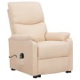 Sillón elevable tela crema de vidaXL, Sillones - Ref: Foro24-329748, Precio: 383,64 €, Descuento: %