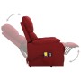 Sillón de masaje elevable tela rojo tinto de vidaXL, Sillones de masaje eléctricos - Ref: Foro24-329752, Precio: 366,86 €, De...