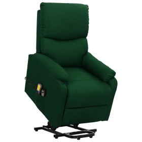 Sillón de masaje elevable tela verde oscuro de vidaXL, Sillones de masaje eléctricos - Ref: Foro24-329755, Precio: 403,56 €, ...