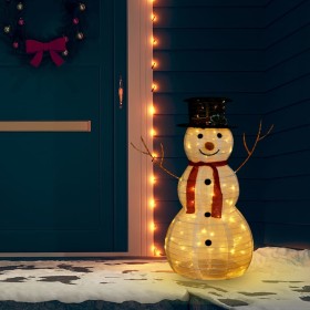 Christmas decorative snowman with LED luxurious fabric 90 cm by vidaXL, Christmas lights - Ref: Foro24-329760, Price: 118,02 ...