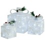 Caja regalo decorativa Navidad 3 pzas blanca exterior/interior de vidaXL, Luces de Navidad - Ref: Foro24-329766, Precio: 35,9...