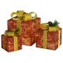 Christmas decorative gift box 3 pcs red exterior/interior by vidaXL, Christmas lights - Ref: Foro24-329767, Price: 35,97 €, D...