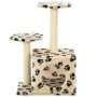 Cat scratching post with sisal post 60 cm beige prints
