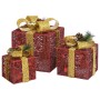 Christmas decorative gift box 3 pcs red exterior/interior by vidaXL, Christmas lights - Ref: Foro24-329767, Price: 35,97 €, D...