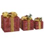 Christmas decorative gift box 3 pcs red exterior/interior by vidaXL, Christmas lights - Ref: Foro24-329767, Price: 35,97 €, D...