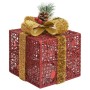 Weihnachtliche dekorative Geschenkbox, 3 Stück, außen/innen rot von vidaXL, Weihnachtsbeleuchtung - Ref: Foro24-329767, Preis...