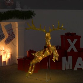 Golden Christmas decorative reindeer 120 warm white LEDs by vidaXL, Christmas lights - Ref: Foro24-329768, Price: 83,01 €, Di...