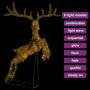 Golden Christmas decorative reindeer 120 warm white LEDs by vidaXL, Christmas lights - Ref: Foro24-329768, Price: 83,01 €, Di...