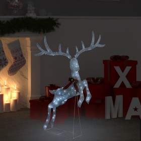 White Christmas decorative reindeer 120 cold white LEDs by vidaXL, Christmas lights - Ref: Foro24-329769, Price: 83,99 €, Dis...