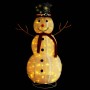 Christmas snowman with LED lights luxurious fabric 120 cm by vidaXL, Christmas lights - Ref: Foro24-329761, Price: 80,04 €, D...