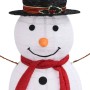 Muñeco de nieve de Navidad con luces LED tela lujosa 120 cm de vidaXL, Luces de Navidad - Ref: Foro24-329761, Precio: 80,04 €...