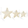 Estrellas decoración navideña 3 piezas LED malla doradas de vidaXL, Luces de Navidad - Ref: Foro24-329775, Precio: 57,86 €, D...