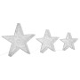 Christmas decoration stars 3 pieces LED silver mesh by vidaXL, Christmas lights - Ref: Foro24-329776, Price: 54,72 €, Discoun...