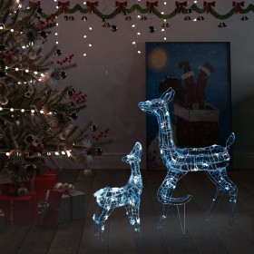 Christmas Reindeer Family Cool White Acrylic 160 LEDs by vidaXL, Christmas lights - Ref: Foro24-329790, Price: 71,99 €, Disco...