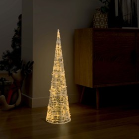 Pirámide decorativa cono acrílico luces LED blanco cálido 90 cm de vidaXL, Luces de Navidad - Ref: Foro24-329801, Precio: 83,...