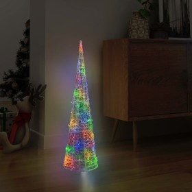 Deko-Pyramide, Kegel aus Acryl, bunte LED-Leuchten, 90 cm von vidaXL, Weihnachtsbeleuchtung - Ref: Foro24-329804, Preis: 51,3...