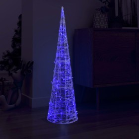 Cono de luz LED de pirámide decorativo acrílico azul 120 cm de vidaXL, Luces de Navidad - Ref: Foro24-329807, Precio: 74,99 €...