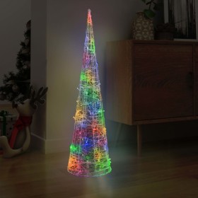 Deko-Pyramide aus Acrylkegel mit bunten LED-Leuchten 120 cm von vidaXL, Weihnachtsbeleuchtung - Ref: Foro24-329808, Preis: 81...