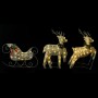 Weihnachtsrentier und Schlitten für den Außenbereich mit 100 goldenen LEDs von vidaXL, Weihnachtsbeleuchtung - Ref: Foro24-32...