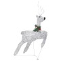 Outdoor Christmas reindeer and sleigh with 100 silver LEDs by vidaXL, Christmas lights - Ref: Foro24-329832, Price: 66,60 €, ...