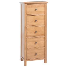 Solid oak wood chest of drawers 45x32x110 cm by vidaXL, Drawers - Ref: Foro24-329924, Price: 324,99 €, Discount: %