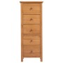 Solid oak wood chest of drawers 45x32x110 cm by vidaXL, Drawers - Ref: Foro24-329924, Price: 324,17 €, Discount: %