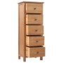 Solid oak wood chest of drawers 45x32x110 cm by vidaXL, Drawers - Ref: Foro24-329924, Price: 324,17 €, Discount: %