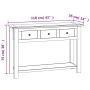 Solid oak wood console table 110x35x75 cm by vidaXL, Side tables - Ref: Foro24-329925, Price: 258,07 €, Discount: %