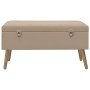 Bench with beige velvet compartment 80 cm by vidaXL, Benches for halls and storage - Ref: Foro24-329933, Price: 90,83 €, Disc...