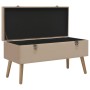 Bench with beige velvet compartment 80 cm by vidaXL, Benches for halls and storage - Ref: Foro24-329933, Price: 90,83 €, Disc...