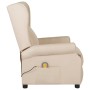 Cream fabric massage chair by vidaXL, Electric massage chairs - Ref: Foro24-329658, Price: 263,36 €, Discount: %