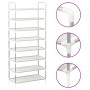 Shoe rack with 8 shelves in metal and silver non-woven textile by vidaXL, Shoe racks and shoe organizers - Ref: Foro24-330043...