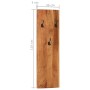 Wall coat racks 2 units solid acacia wood 36x3x110 cm by vidaXL, Hat and coat racks - Ref: Foro24-337068, Price: 92,81 €, Dis...