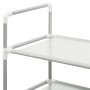 Shoe rack with 8 shelves in metal and silver non-woven textile by vidaXL, Shoe racks and shoe organizers - Ref: Foro24-330043...