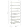 Shoe rack with 8 shelves in metal and silver non-woven textile by vidaXL, Shoe racks and shoe organizers - Ref: Foro24-330043...