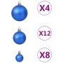 Weihnachtskugel-Set 100 Stück blau von vidaXL, Festliche Dekorationen - Ref: Foro24-330085, Preis: 31,74 €, Rabatt: %