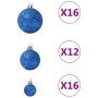 Weihnachtskugel-Set 100 Stück blau von vidaXL, Festliche Dekorationen - Ref: Foro24-330085, Preis: 31,74 €, Rabatt: %