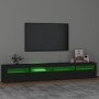 Mueble de TV con luces LED Negro 240x35x40 cm de vidaXL, Muebles TV - Ref: Foro24-3152723, Precio: 160,05 €, Descuento: %