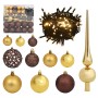 Christmas balls set 120 pieces with spike 300 LED gold bronze by vidaXL, Christmas lights - Ref: Foro24-330096, Price: 51,90 ...