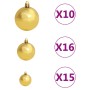 Set de bolas de Navidad 120 pzas con pico 300 LED dorado bronce de vidaXL, Luces de Navidad - Ref: Foro24-330096, Precio: 51,...